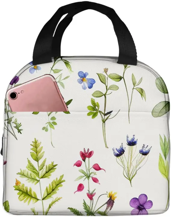 Fiambrera aislante para hombre y mujer, bolsa de almuerzo reutilizable, bonita, a prueba de fugas, con estampado brillante - 1