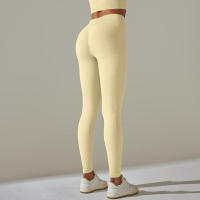 Leggings push-up sin costuras para mujer, pantalones elásticos de cintura alta para entrenamiento, correr, yoga, gimnasio - details 14
