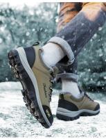 Zapatos de Senderismo Invierno para Hombres Botas Cálidas Exteriores para Acampar Antichoque Zapatillas de Escalada con Cordones - details 18