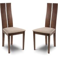 Juego de 2 Sillas de Comedor de Nogal Muebles y Organización Sillas de Comedor - details 0