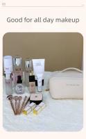 Bolsa de maquillaje de viaje, caja de almacenamiento, organizador de cosméticos, contenedor de plástico para tocador de baño y hogar - details 4