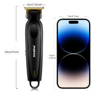 Solimpia Afeitadora eléctrica para hombres Recortadora de barba profesional Maquinilla de afeitar inalámbrica Recortadora de vello corporal Máquina de afeitar de vello facial recargable por USB para barbería HT-6267 - details 23