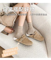 Un pedal de fondo plano bolsa cabeza perezosa medias zapatillas de terciopelo zapatos de mujer de gran tamaño. - details 8