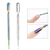 Herramienta de Manicura Doble Punta Push Cuticle Removedor de Piel Muerta Cuidado de Pies Herramienta de Push Cuticle de Acero Inoxidable - details 0