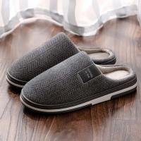 Invierno cálido piel para hombres mujeres parejas casa antideslizante zapatos suaves comodidad tacón plano hogar interior dormitorio Zapatillas de felpa - details 8