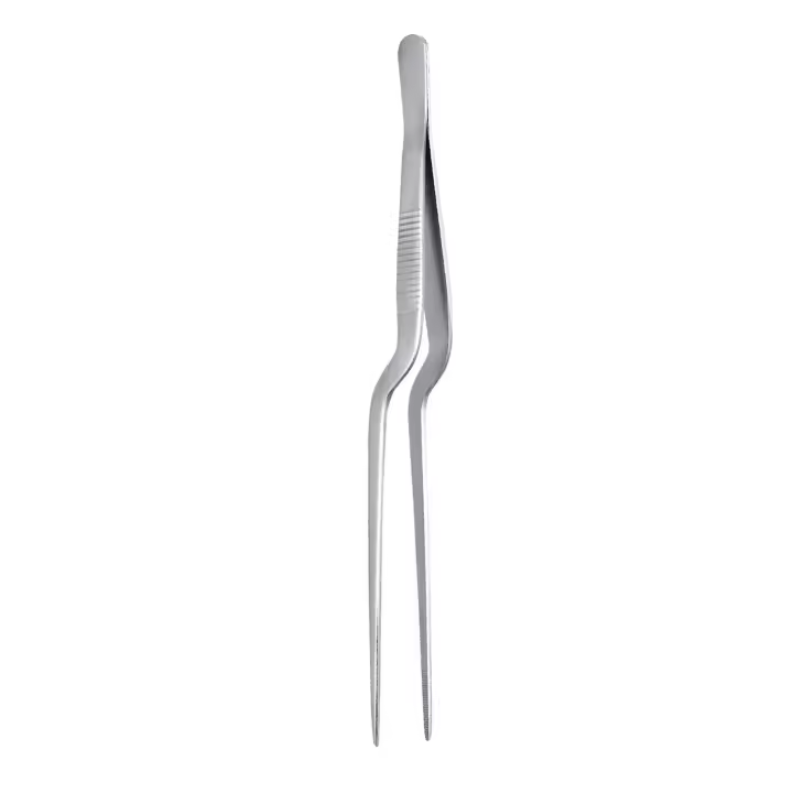 Pinzas de acero inoxidable gruesas de alta precisión para reparaciones electrónicas y arte de uñas, alineación perfecta, agarre - 1