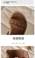 Sandalias de verano para niñas, estilo moderno con una sola tira y borlas. - details 4