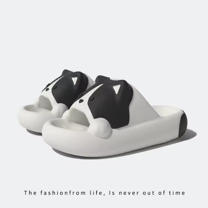 Zapatillas frescas de dibujos animados desgaste de verano lindo hogar interior zapatillas de baño de fondo suave antideslizante transpirable pareja sandalias - 1