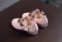 Zapatos de princesa de cristal para niña de cuero floral para niño, estilo coreano, zapatos de baile con lazo para fiesta y boda - details 4