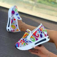 Zapatos de Media Pantorrilla para Mujer Zapatillas de Plataforma de Malla Bordada con Patrón Floral y Punta Redonda a la Moda para Primavera y Otoño Zapatos de Altura Aumentada - details 10