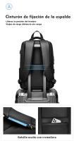 Mochila con forma de carcasa dura para hombre, 16 pulgadas, capacidad expandible, interfaz USB, bloqueo de contraseña antirrobo - details 9