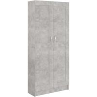 Armario de Libros Estante Estantería Soporte Almacenamiento Muebles Decoración Oficina Estudio Contrachapada Gris Hormigón 82,5x30,5x185,5 cm - details 0