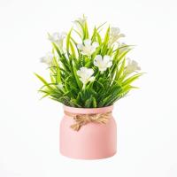 Nuevas flores falsas en maceta, plantas falsas de hoja perenne, adornos en maceta, decoración de mesa bonsái, maceta de árbol simulado, plantas, decoración del jardín del hogar - details 1