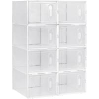 Cajas de Zapatos de Plástico Transparentes Apilables y Plegables Organizador de Zapatos para Armario con Tapa Frontal - details 38