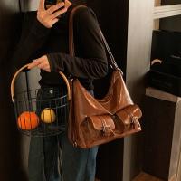 Mochilas con múltiples bolsillos de Color sólido estilo Y2K, bolso cruzado de cuero PU de gran capacidad, bolso de hombro, mochila para mujer - details 4