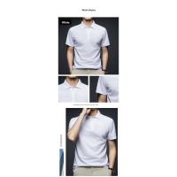 Polo de manga corta para hombre, camiseta transpirable y cómoda con cuello vuelto, color sólido, a la moda, novedad de verano - details 8