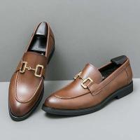 38-46 Zapatos de vestir de cuero genuino para hombre, hermosos y negros a la moda - details 1