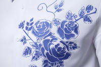 Camisa de Manga Larga con Estampado de Flor Camisas Casuales para Hombres en Otoño - details 4