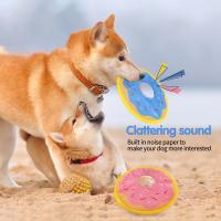 Donuts para perros, juguetes de papel ruidosos, interactivos al aire libre, sonido chirriante, resistentes a mordeduras, adecuados para perros pequeños y medianos - details 6
