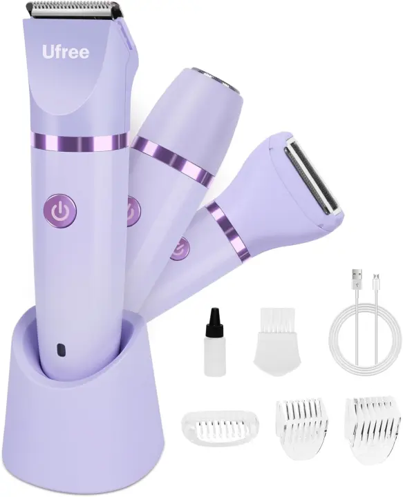 Recortador de Bikini Ufree Impermeable IPX7 Afeitadora Eléctrica para Pelo Corporal de Mujer - 1