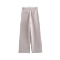 Tops sin mangas con botones delanteros y cintura doble alta, pantalones rectos con bolsillos laterales, conjuntos de dos piezas para mujer - details 7