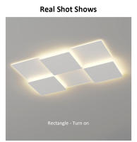 LEFAN-Luz LED de techo minimalista para sala de estar, lámpara principal de 50CM con rejilla blanca para dormitorio, moderna y minimalista - details 11
