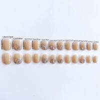 24pcs Uñas De Ballet Cortas Brillantes Con Diseño De Estrellas Doradas Press on Nails Para Mujeres Y Niñas Uñas Falsas Para Uso Diario - details 5