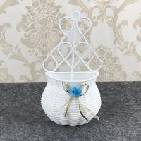 Cesta de flores colgante para fiesta de jardín, jarrón artesanal hecho a mano, organizador de artículos diversos, macetas de ratán Artificial para pared, decoración del hogar - details 11