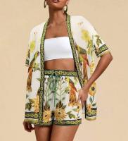 Conjunto de Verano para Mujer 2025 Blusa Estampada y Shorts Ajustados Moda Europea - details 12