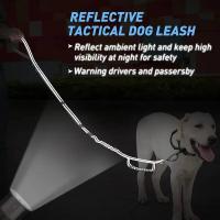 Correa para mascotas, perro mediano y grande de seguridad táctica, hebilla de rana, correa reflectante a prueba de explosiones para perro - details 4
