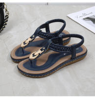 Sandalias planas de estilo coreano casual con hebilla dorada y clip antideslizante para mujer, nuevas para el verano de 2025. - details 6
