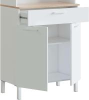 Alacena de Cocina Mueble Auxiliar de 3 Puertas y 1 Cajón Acabado en Blanco Artik y Roble Canadian - details 12