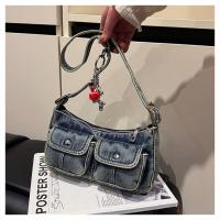 Bolso de mano de moda, bolso vaquero Retro, bolso cruzado para axila, bolso de hombro para chica picante, bolso para axila, bolso de tela Y2K, ropa de calle - details 20