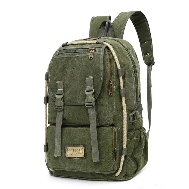 Mochila de Lona de Gran Capacidad Viajes para Hombres No son Granos Peligrosos - 1