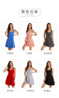 Nuevo estilo de camisón europeo y americano para comercio exterior transfronterizo, camisón de algodón con tirantes elásticos de talla grande, vestido sin mangas para mujer, se puede usar como ropa de casa - details 7