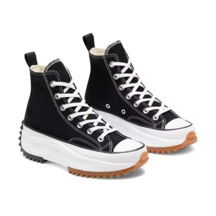 Zapatillas negras estilo correr estrella, zapatillas de moda para mujer. - 1