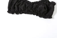 BUNO-Chándal de verano para mujer, Tops cortos deportivos informales sexis sin mangas + Leggings fruncidos de cintura alta, ropa de calle firme a juego - details 17