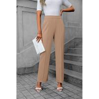 Pantalones elegantes de cintura alta para mujer, comodidad y estilo en primavera y otoño - details 9