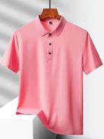Campamento de verano para hombres, M-5XL, camiseta de manga corta de secado rápido, palo de golf elástico de seda helada transpirable, morado, 18 colores - details 5