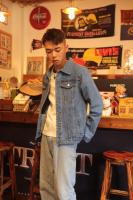 Chaqueta vaquera azul sólida de talla grande, estilo casual, vintage, de calidad, para hombre, primavera/otoño 2025 - details 5
