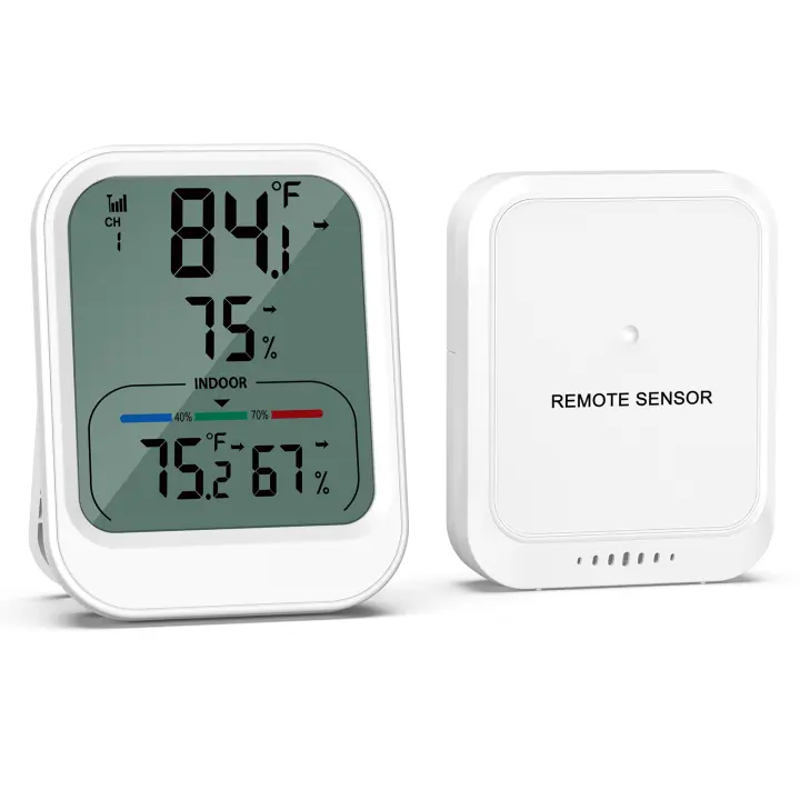 ORIA-termómetro Digital inalámbrico para exteriores, higrómetro, Sensor de temperatura interior para el hogar, oficina, jardines - 1