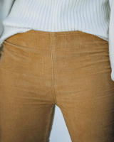 Pantalones acampanados elegantes de cintura alta para mujer, pantalones casuales con cintura elástica, color sólido, 2024 - details 5