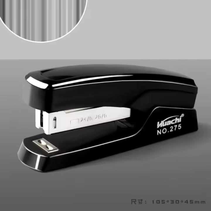 Herramientas de grapado, grapadora que ahorra trabajo, máquina grapadora de papel de Metal portátil, herramientas manuales, grapadoras grises/negras para escritorio - 1