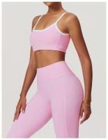 Sujetador deportivo ajustado desnudo, sujetador de Yoga con espalda grande en forma de U, Top de Fitness al aire libre para mujer - details 19
