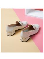 Zapatos pequeños de cuero estilo británico para mujer, tacones altos, informales, gruesos y de talla grande, 2025 - details 8