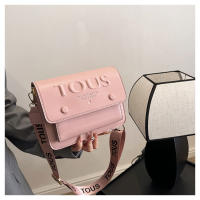 Bolso sencillo con estilo de oso español para mujer, bolso de hombro tipo bandolera versátil a la moda de seda color melocotón - details 28