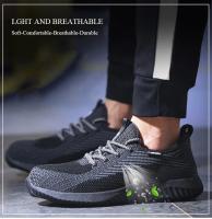Zapatos de seguridad transpirables para hombre, botas de trabajo con puntera de acero, zapatos de seguridad indestructibles a prueba de pinchazos, zapatillas ligeras y cómodas - details 4