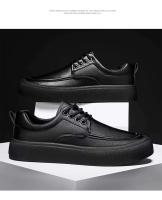 Zapatos de oficina de negocios con cordones cómodos de cuero formal de caña alta para hombre, redondos transpirables, uso diario - details 11