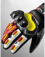 Guantes de moto para hombre, guantes de cuero con dedos completos para ciclismo y carreras, transpirables, Motowolf - details 3