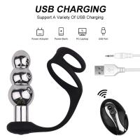 Leten Vibrador de 10 Velocidades Enchufable con Anillo Masajeador Prostatal de Control Remoto Inalámbrico Juguete Sensual para Hombres - details 6
